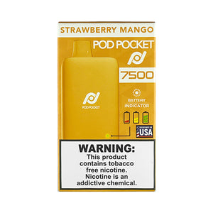 Pod Pocket 7500 - Strawberry Mango, disposable vape