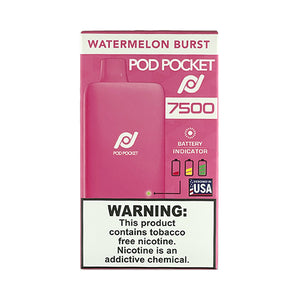 Pod Pocket 7500 - Watermelon Burst, disposable vape