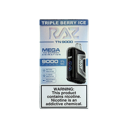 Raz TN9000 - Triple Berry Ice, disposable vape