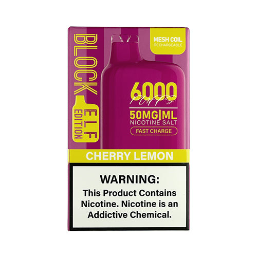 Block 6000 (Elf Edition) - Cherry Lemon, disposable vape