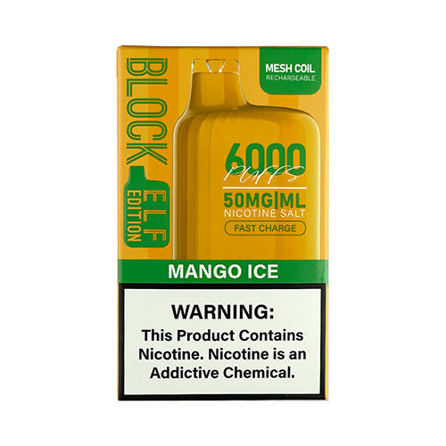 Block 6000 (Elf Edition) - Mango Ice, disposable vape