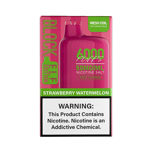 Block 6000 (Elf Edition) - Strawberry Watermelon, disposable vape