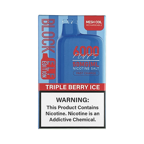 Block 6000 (Elf Edition) - Triple Berry Ice, disposable vape