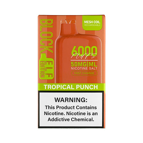 Block 6000 (Elf Edition) - Tropical Punch, disposable vape