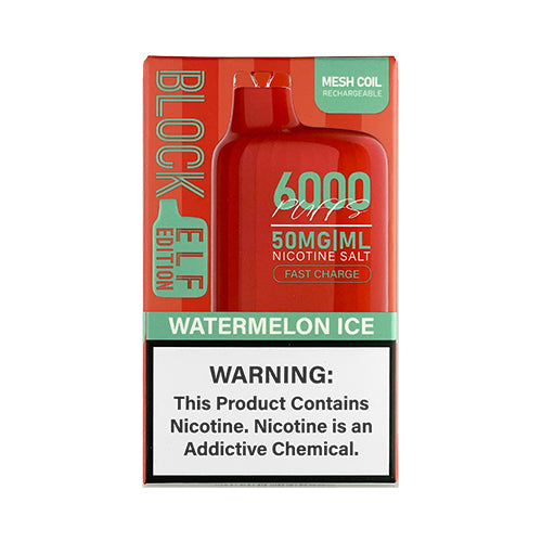 Block 6000 (Elf Edition) - Watermelon Ice, disposable vape