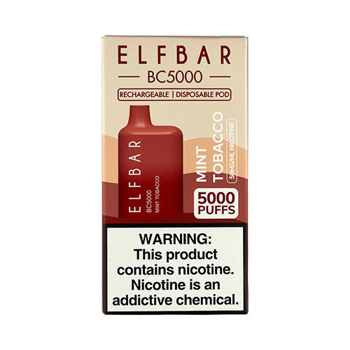 Elfbar BC5000 - Mint Tobacco, disposable vape