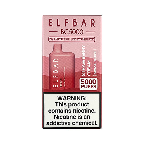 Elfbar BC5000 - Strawberry Cream, disposable vape
