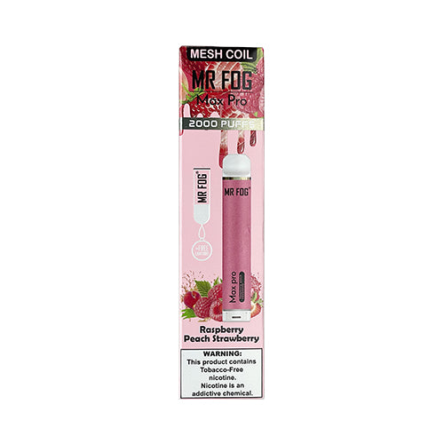 Mr Fog Max Pro - Raspberry Peach Strawberry, disposable vape