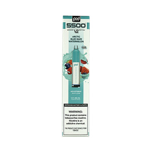 Pod Mesh 5500 V2 - Arctic Blue Razz Watermelon, disposable vape