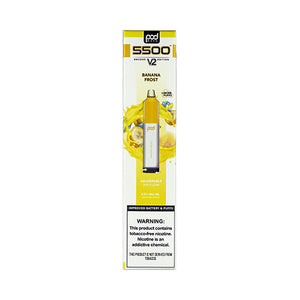 Pod Mesh 5500 V2 - Banana Frost, disposable vape