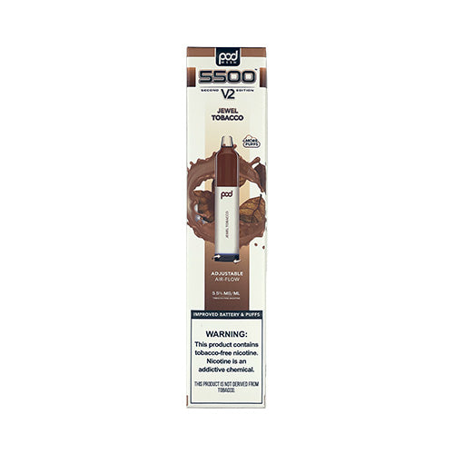 Pod Mesh 5500 V2 - Jewel Tobacco, disposable vape